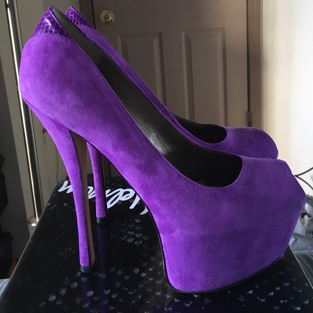 Sam Edelman Purple Suede Heels